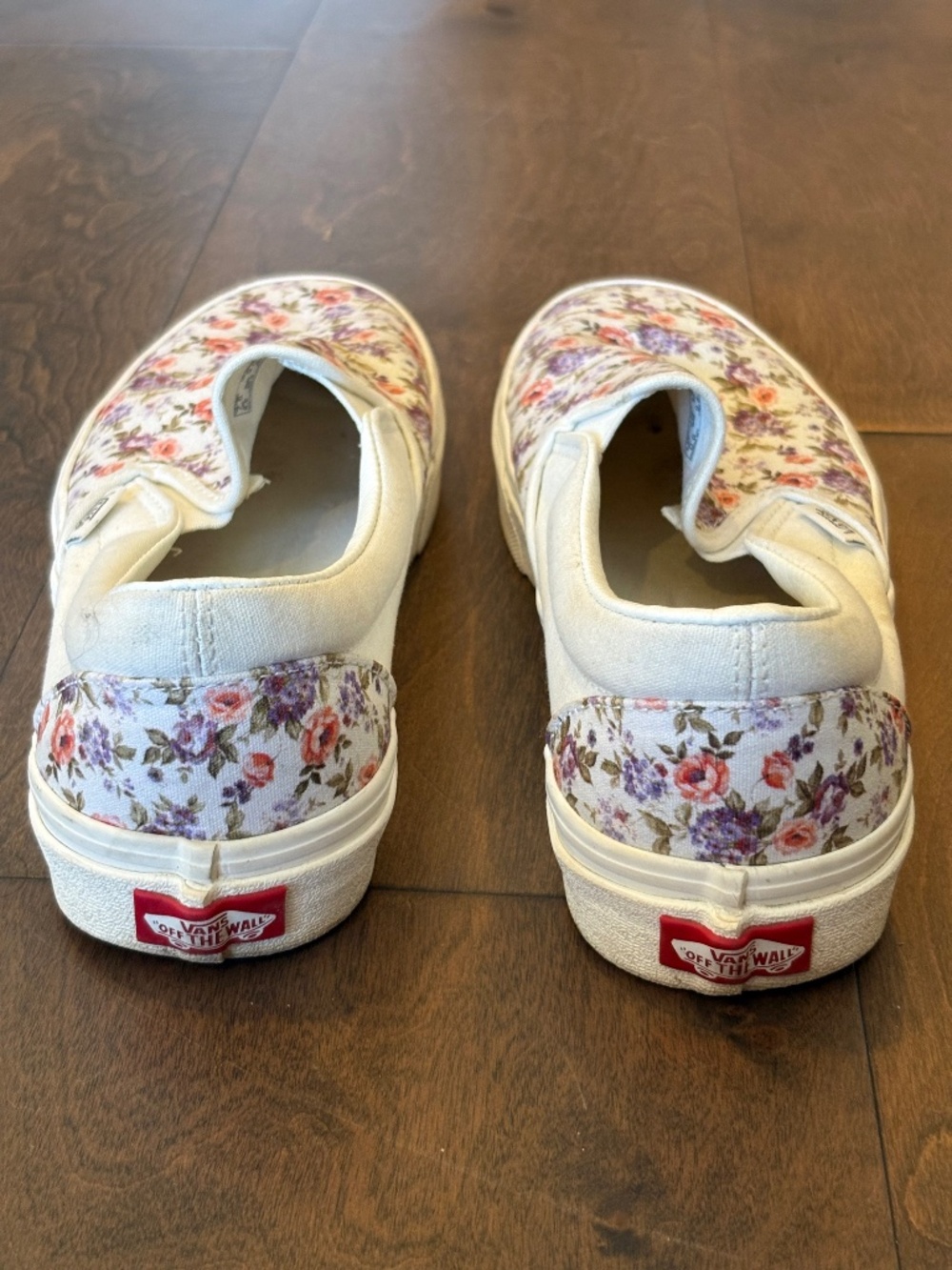 VANS cream w/floral pattern